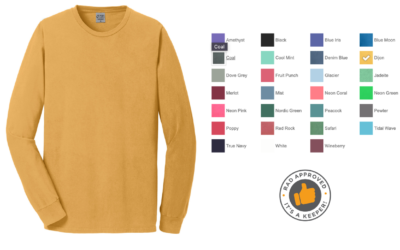 Port & Co Beach Wash Garment Dyed Long Sleeve Tee