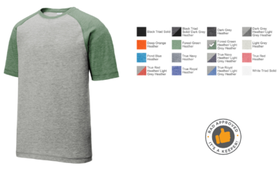 Sport-Tek Posicharge Tri-Blend Wicking Raglan Tee